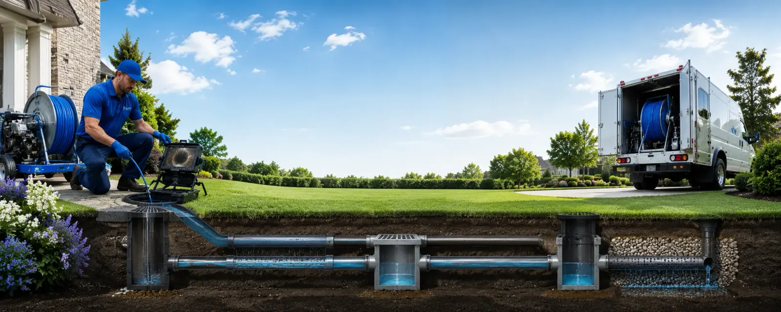 Outdoor drain cleaning information for Springs, PA